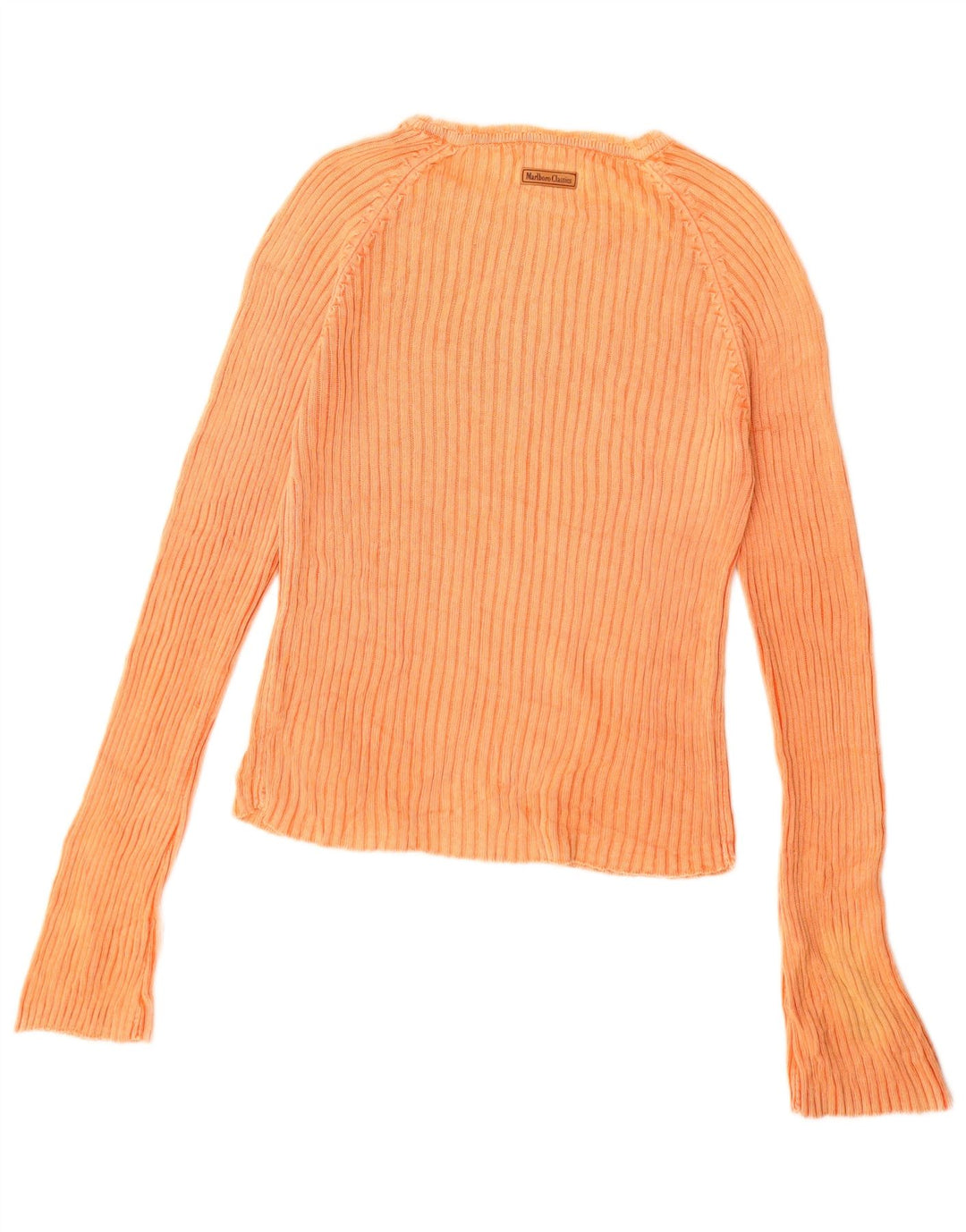 MARLBORO CLASSICS Maglione da donna con scollo a barca UK 12 Arancione medio