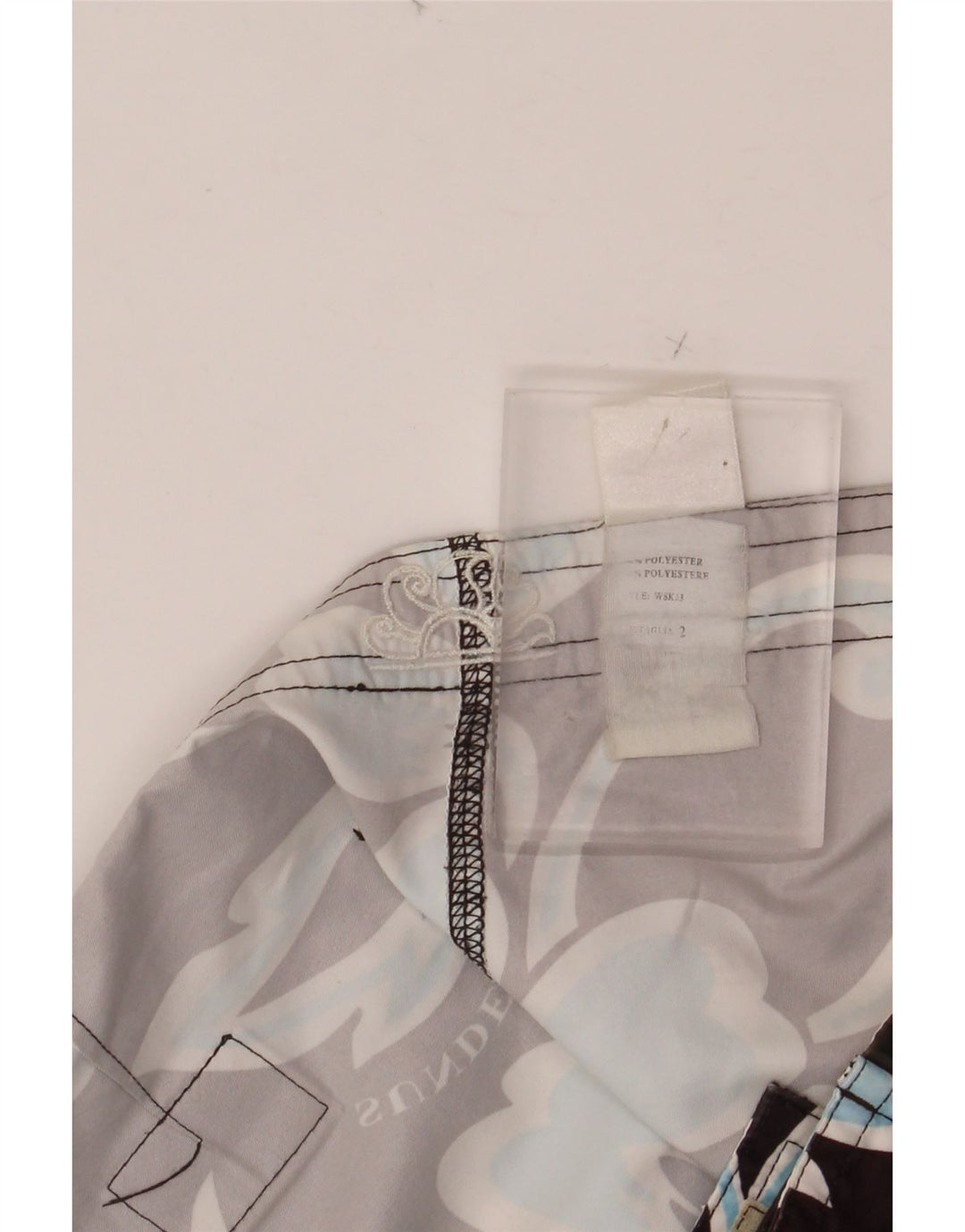 Pantaloncini da bagno da donna a vita bassa SUNDEK UK 14 medio nero floreale