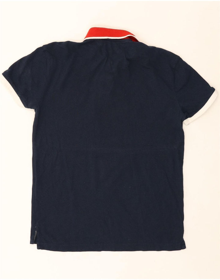 TOMMY HILFIGER Mens Polo Shirt Medium Navy Blue Cotton Vintage Tommy Hilfiger and Second-Hand Tommy Hilfiger from Messina Hembry 