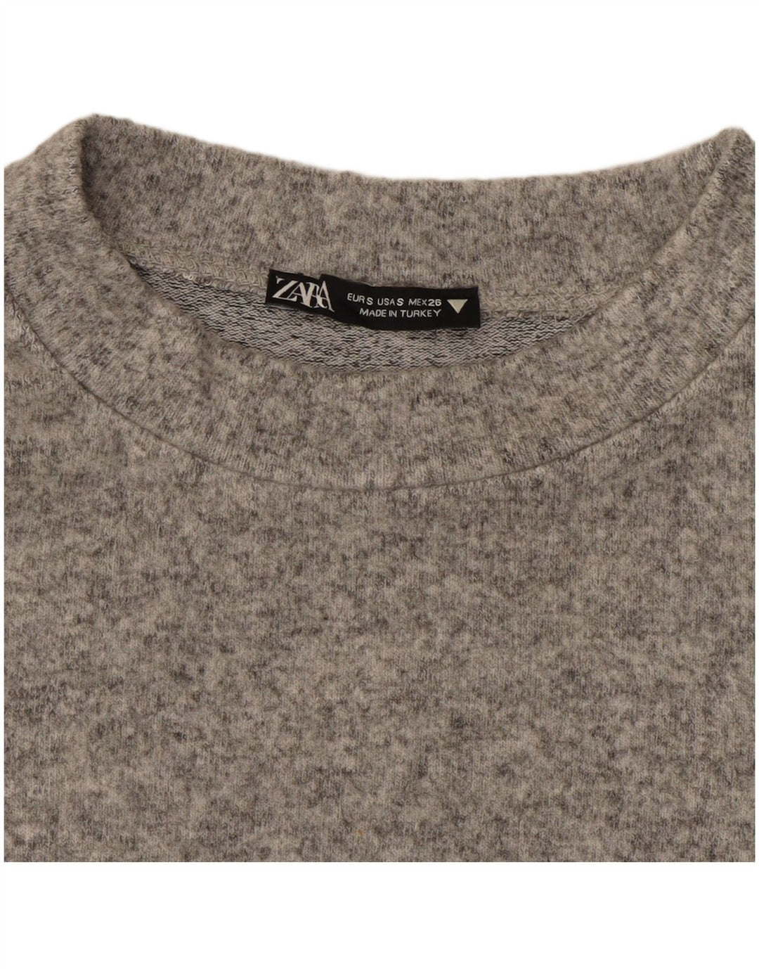Top corto da donna Zara a maniche lunghe UK 10 piccolo grigio