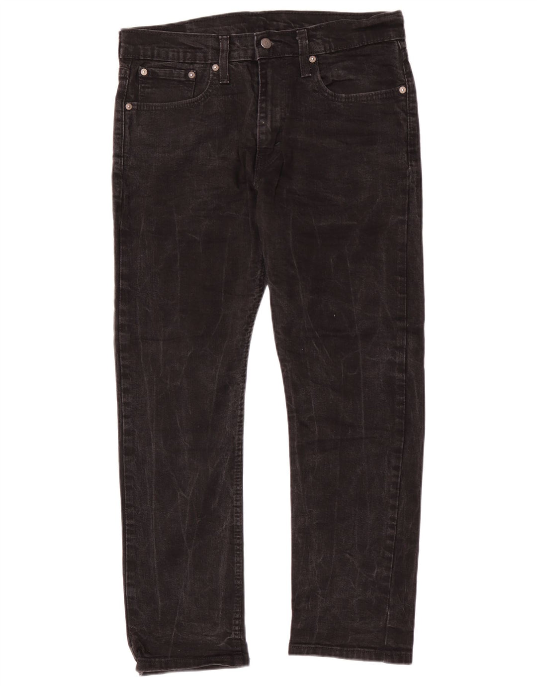 Levi's Uomo 502 Jeans affusolati W32 L27 Cotone Nero