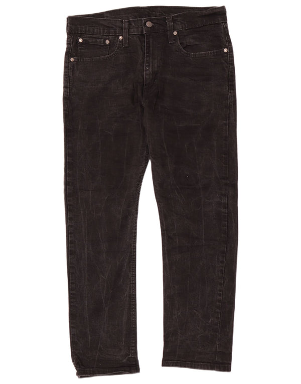 Levi's Uomo 502 Jeans affusolati W32 L27 Cotone Nero