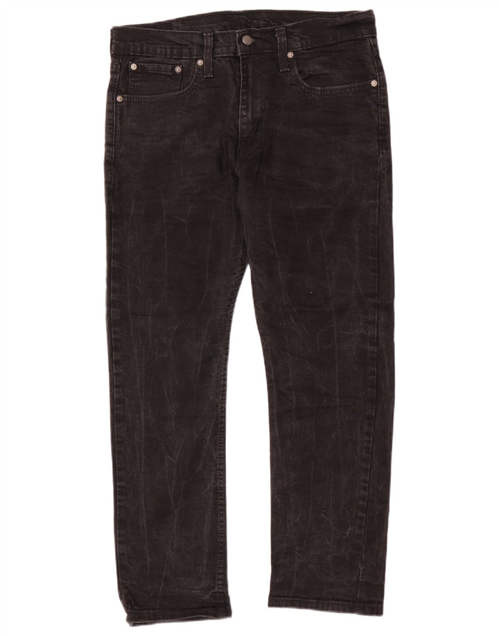 Levi's Uomo 502 Jeans affusolati W32 L27 Cotone Nero