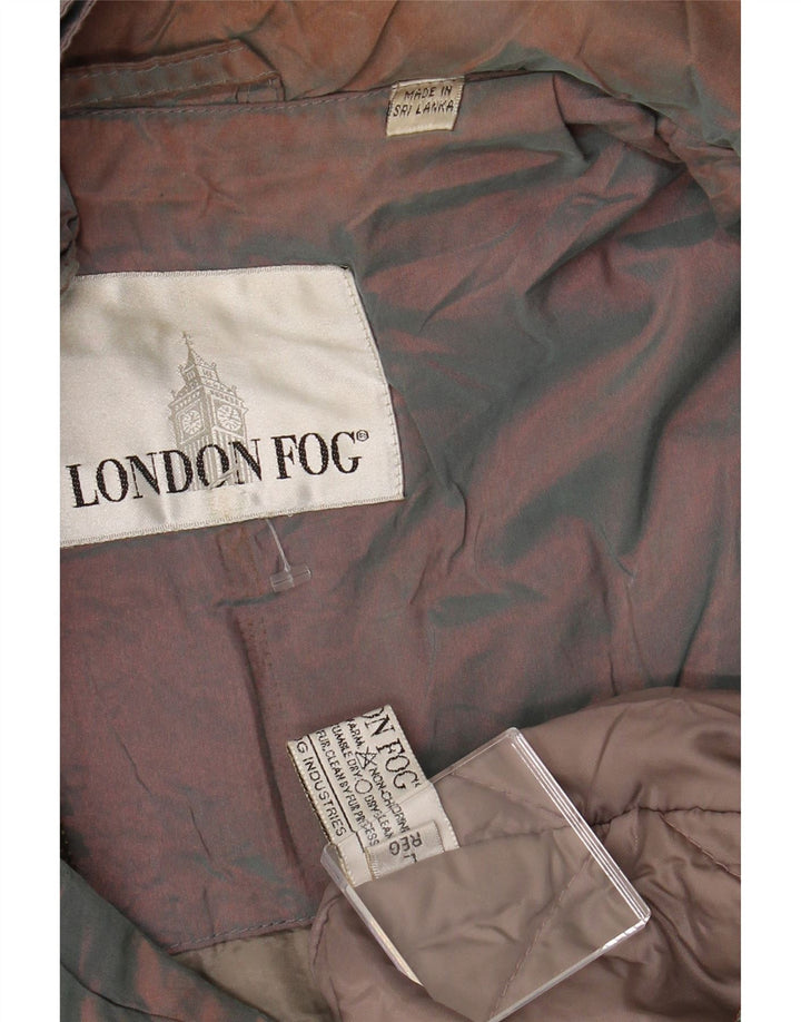 Giacca a vento oversize con cappuccio da donna LONDON FOG UK 16 grande marrone