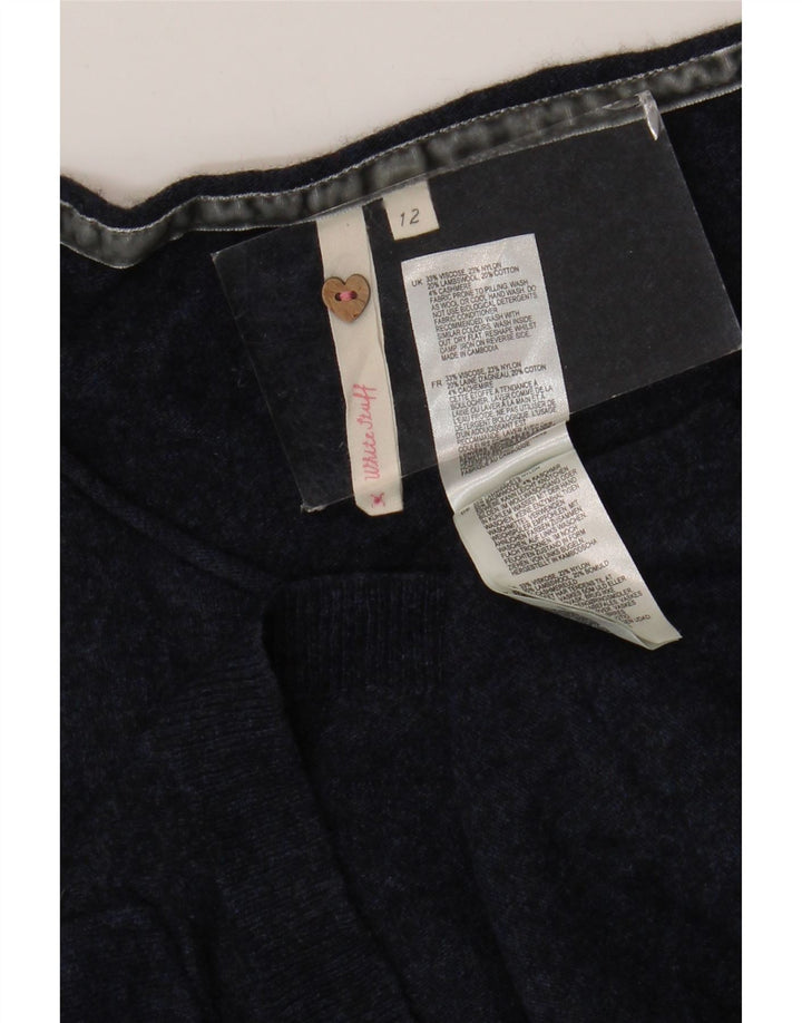 Maglione corto con scollo a barca da donna di White Stuff UK 12 Blu navy medio