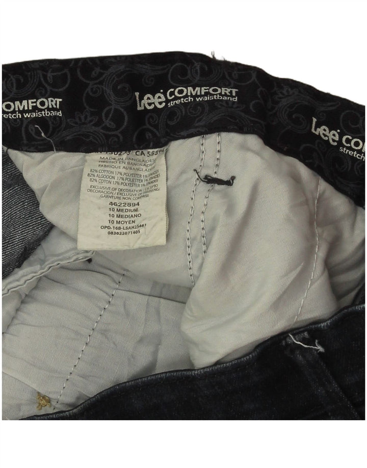 Pantaloncini di jeans da donna Lee US 10 Large W32 cotone blu navy