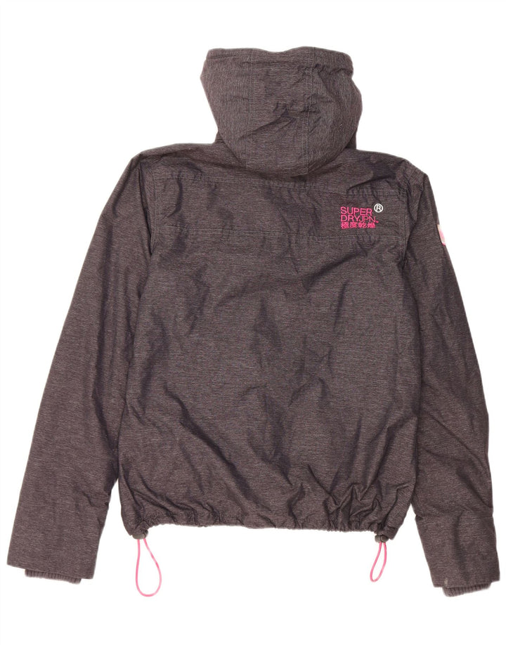 Giacca a vento con cappuccio da donna Superdry Windcheater UK 14 media nera