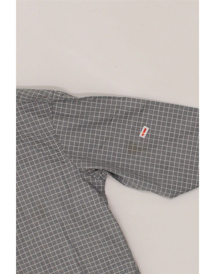 MICHAEL KORS Boys Shirt 15-16 Years Grey Check Cotton Vintage Michael Kors and Second-Hand Michael Kors from Messina Hembry 