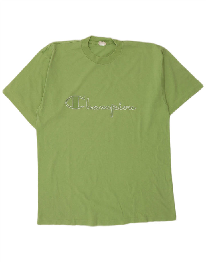 T-shirt grafica da uomo Champion Top grande in cotone verde