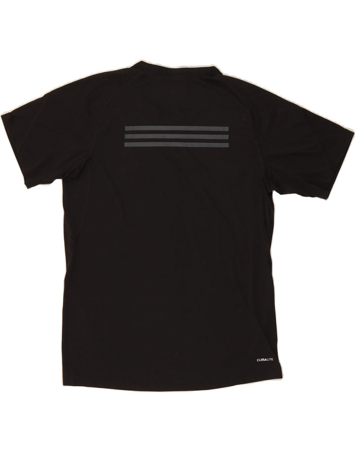 ADIDAS Mens T-Shirt Top Medium Black Polyester Vintage Adidas and Second-Hand Adidas from Messina Hembry 