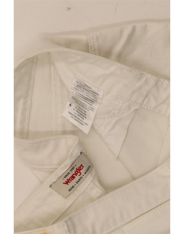 WRANGLER Womens Denim Shorts US 14 XL W36  White Cotton Vintage Wrangler and Second-Hand Wrangler from Messina Hembry 
