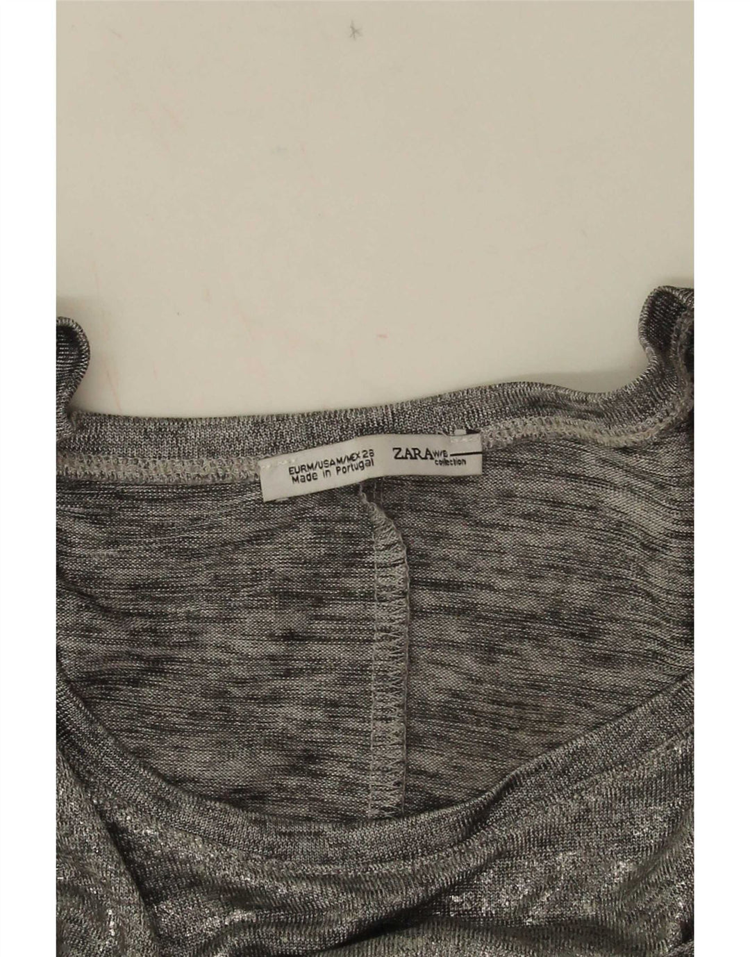 Top in camicetta senza maniche da donna Zara UK 14 Grigio medio