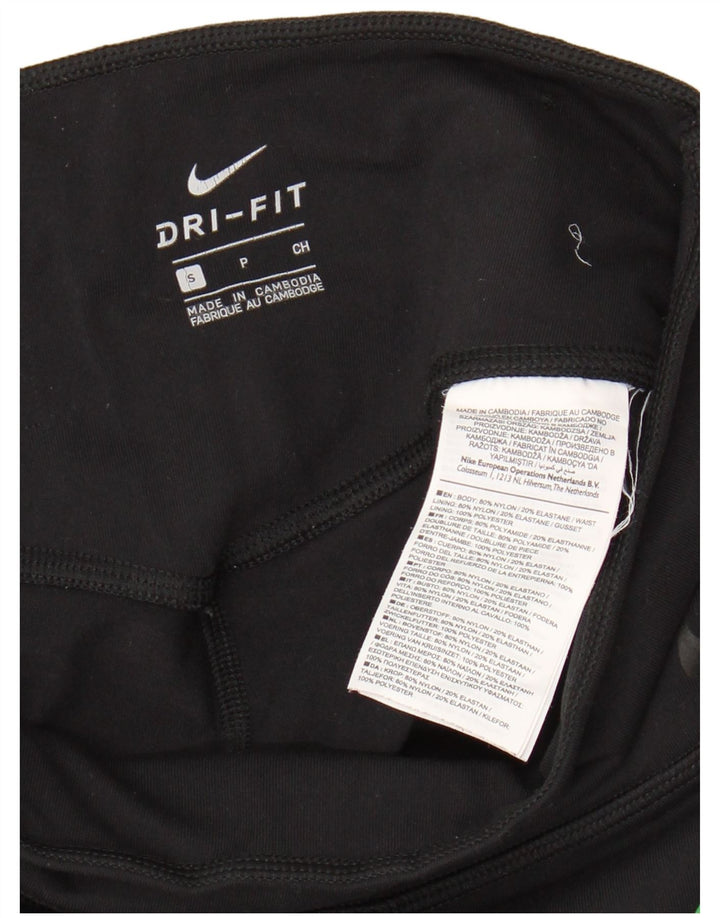 Leggings Dri Fit da donna NIKE UK 8 Small nylon color block nero
