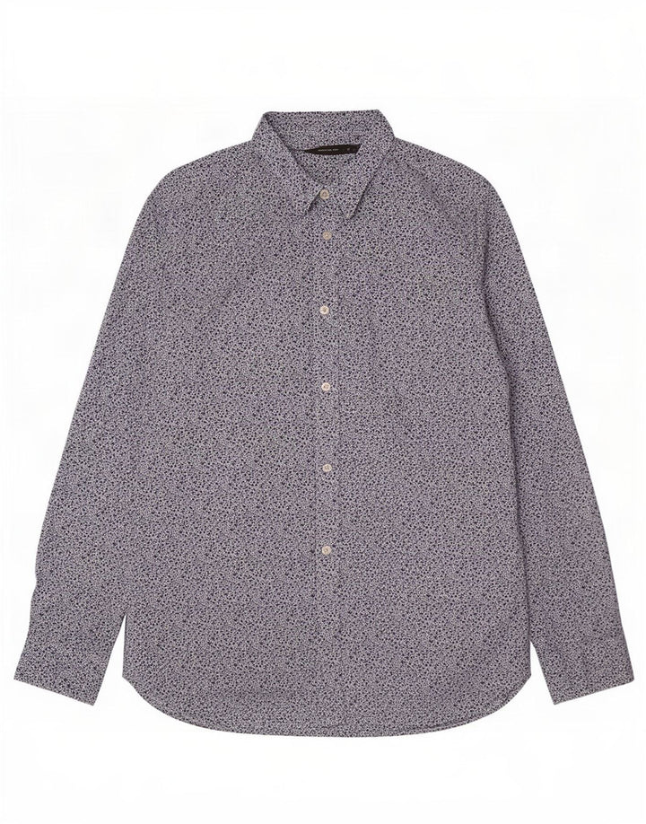 Camicia da uomo French Connection Grande cotone floreale blu