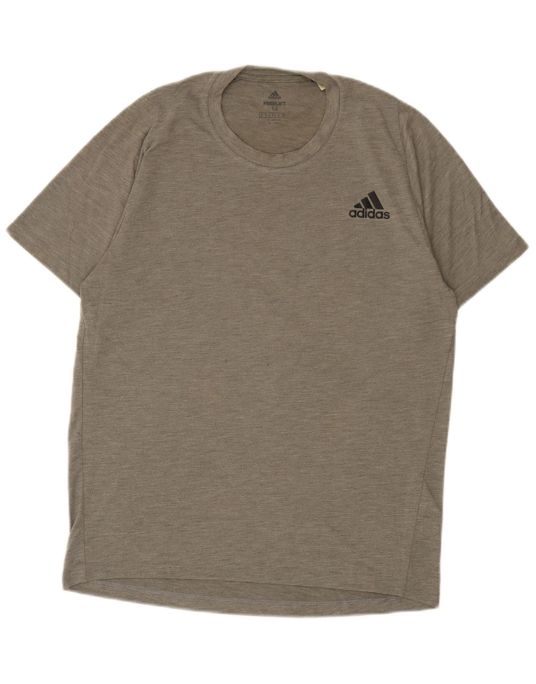 T-shirt Adidas Climalite da uomo Top in poliestere grigio medio