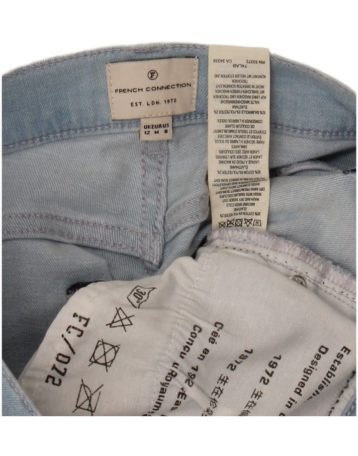 FRENCH CONNECTION Jeans slim da donna UK 12 Medio W30 L28 Cotone blu