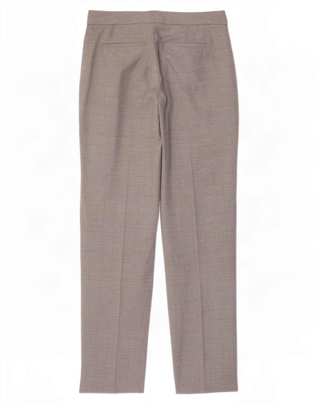 Pantaloni chino da donna Marks & Spencer UK 10 piccoli W27 L30 a quadri grigi