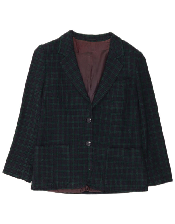 Giacca blazer da donna a 2 bottoni Marella UK 10 piccolo check blu navy