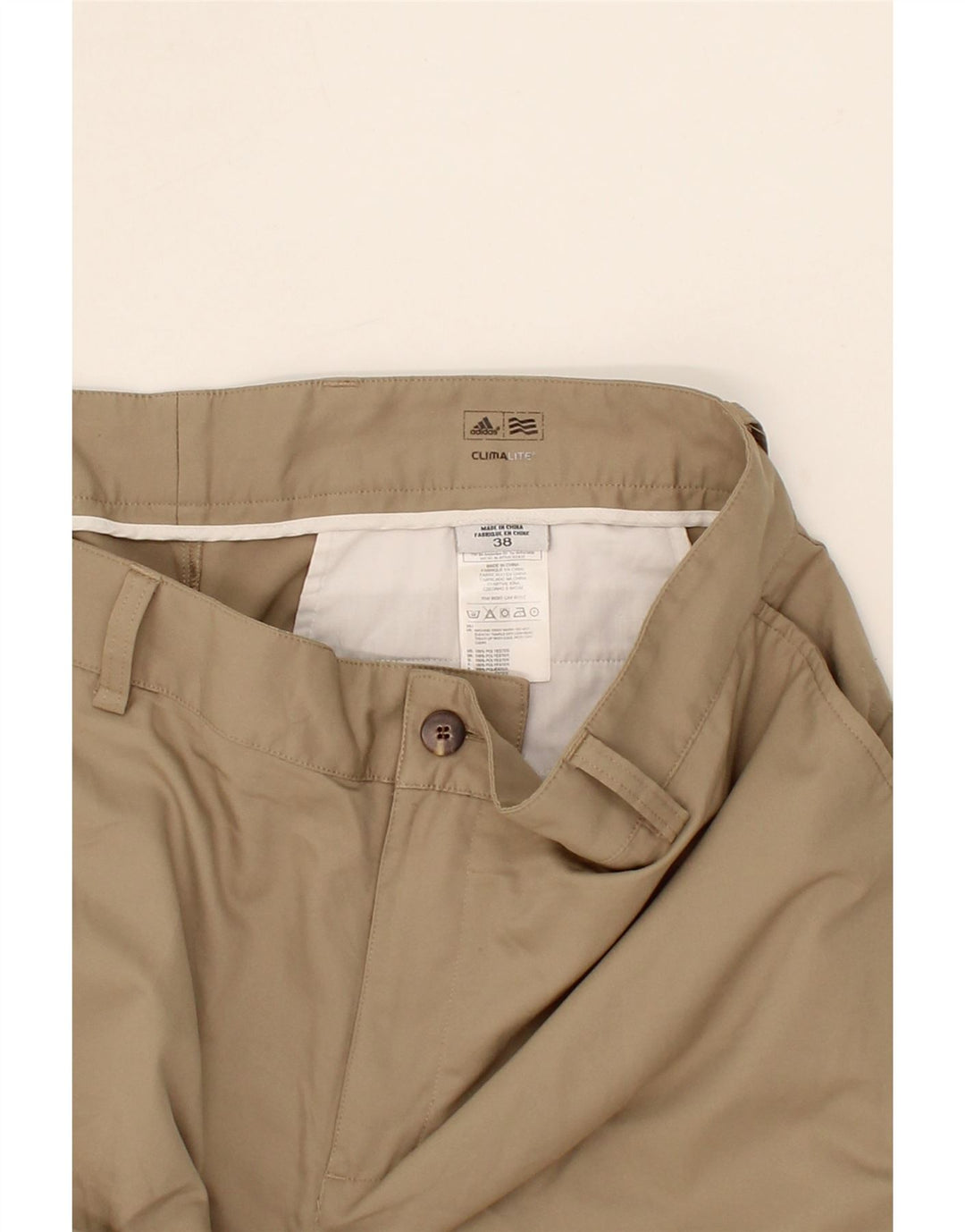 ADIDAS Mens Climalite Straight Casual Trousers W38 L32  Beige Polyester Vintage Adidas and Second-Hand Adidas from Messina Hembry 
