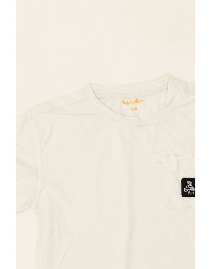 REFRIGIWEAR Boys T-Shirt Top 11-12 Years White Cotton Vintage Refrigiwear and Second-Hand Refrigiwear from Messina Hembry 