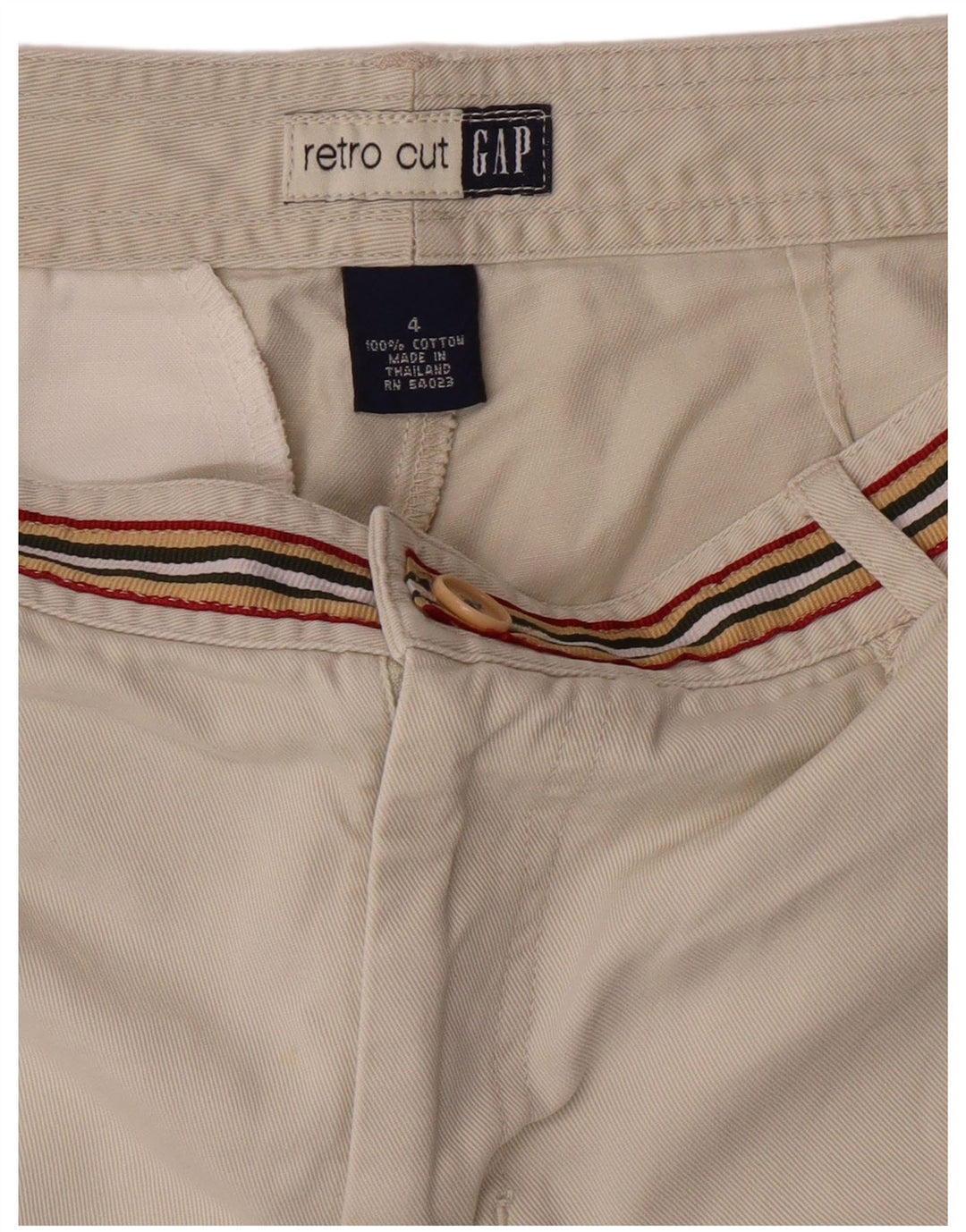 GAP Womens Retro Chino Shorts US 4 Small W28  Off White Cotton