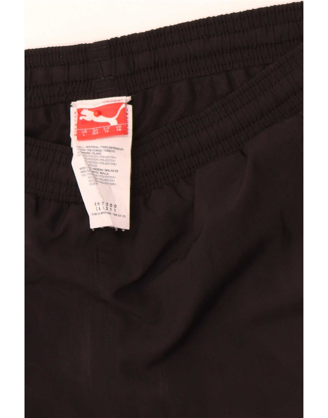 Pantaloncini sportivi grafici Puma da ragazzo 11-12 anni in poliestere nero
