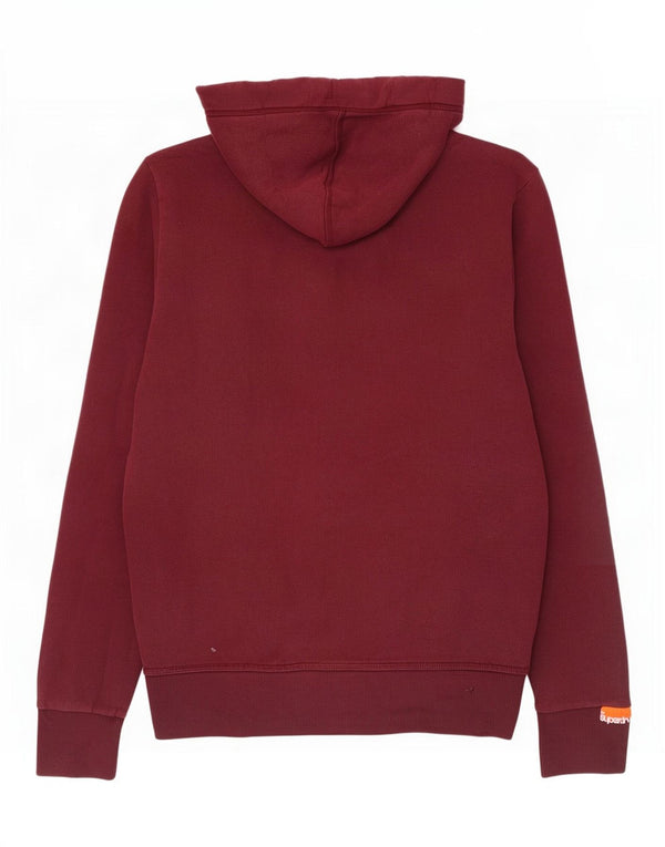 Maglione con cappuccio da uomo Superdry grande in cotone bordeaux