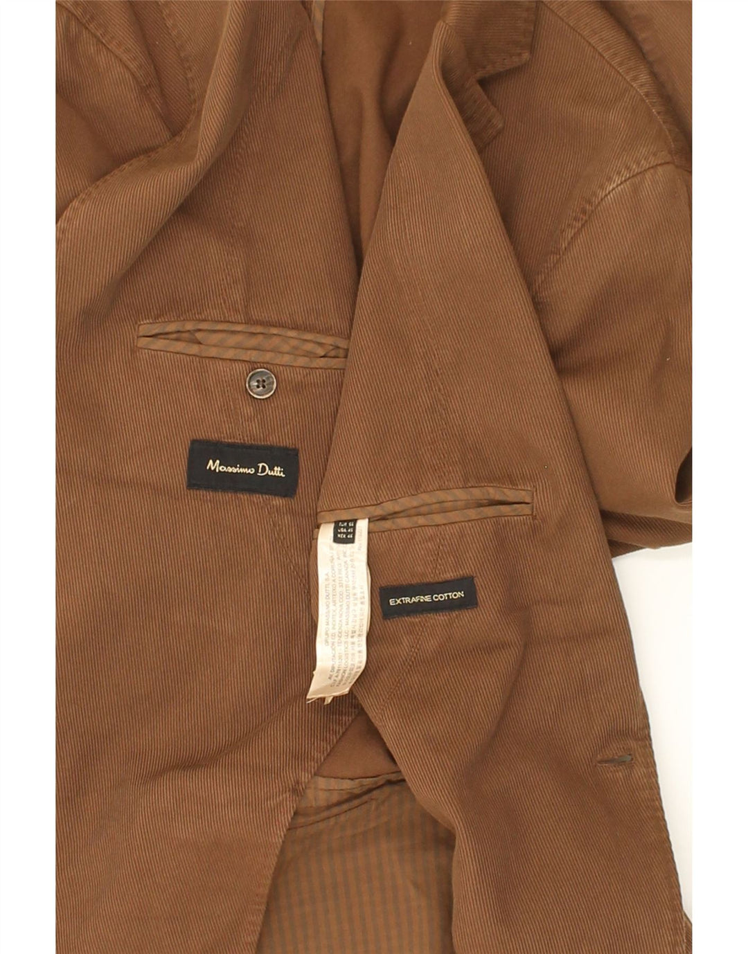 MASSIMO DUTTI Giacca blazer da uomo a 2 bottoni EU 56 XL Cotone marrone