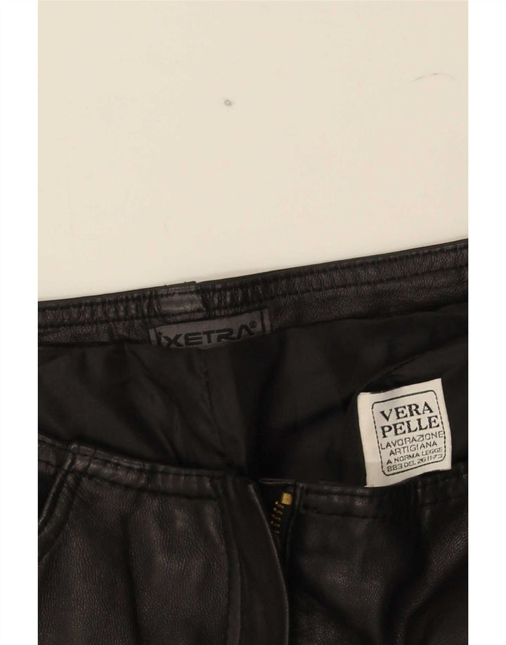 Pantaloni in pelle bootcut da donna XETRA IT 42 medio W28 L32 neri
