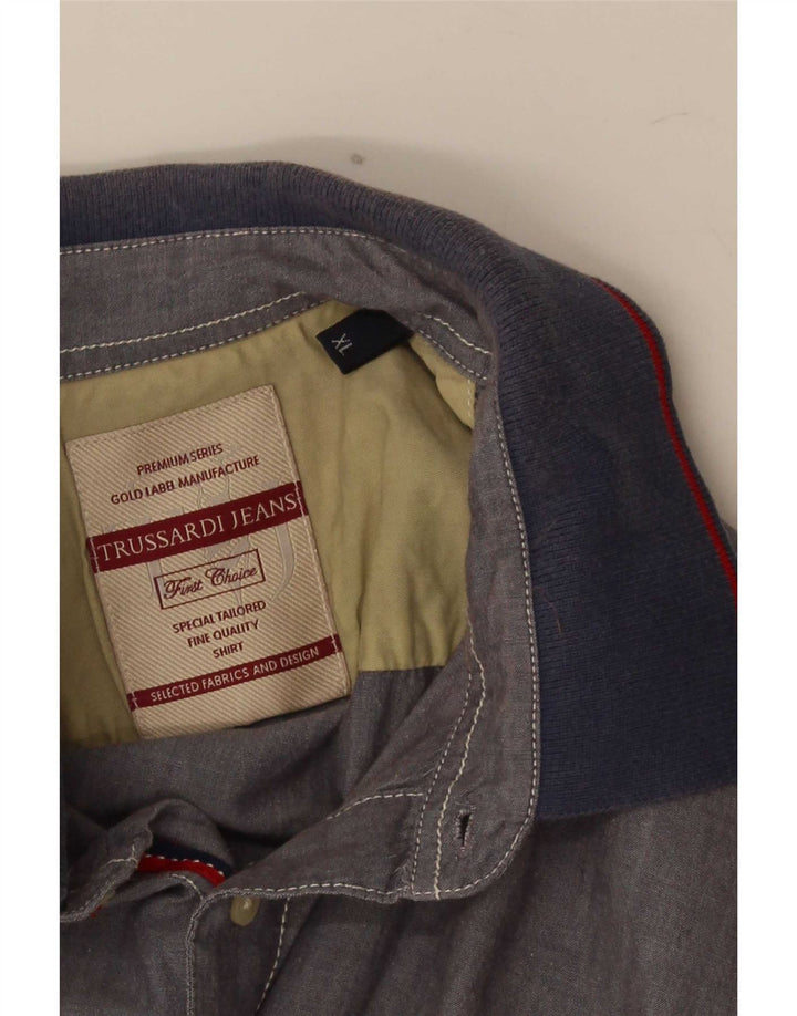 Camicia Trussardi Uomo Manica Corta XL Grigia