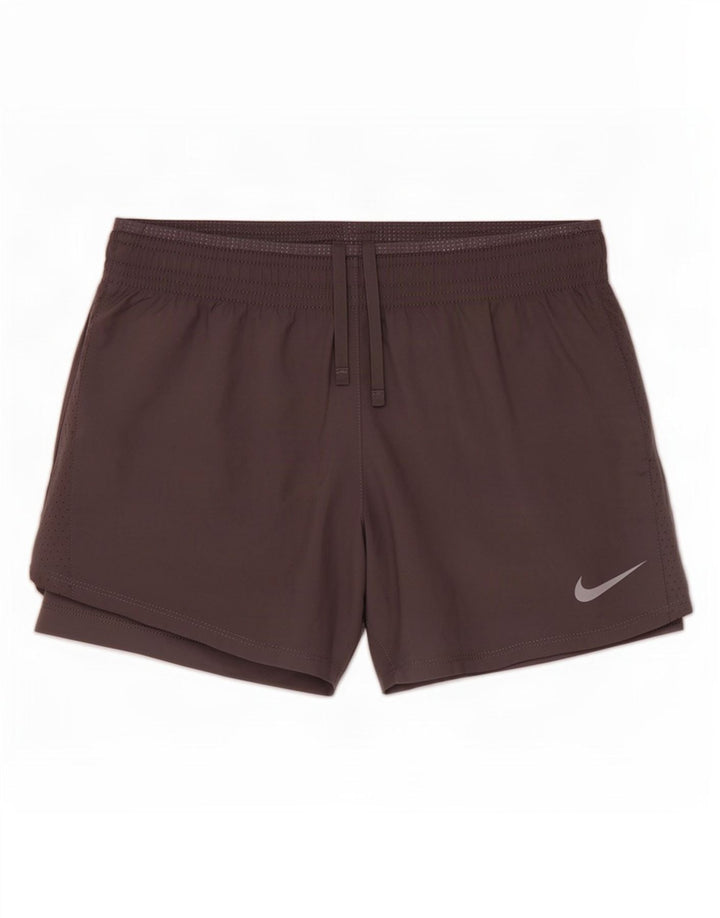 Pantaloncini sportivi Nike Dri Fit da donna UK 8 piccoli grigi