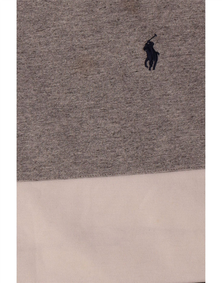 Polo Ralph Lauren Felpa da uomo Maglione grande Poliestere color block grigio