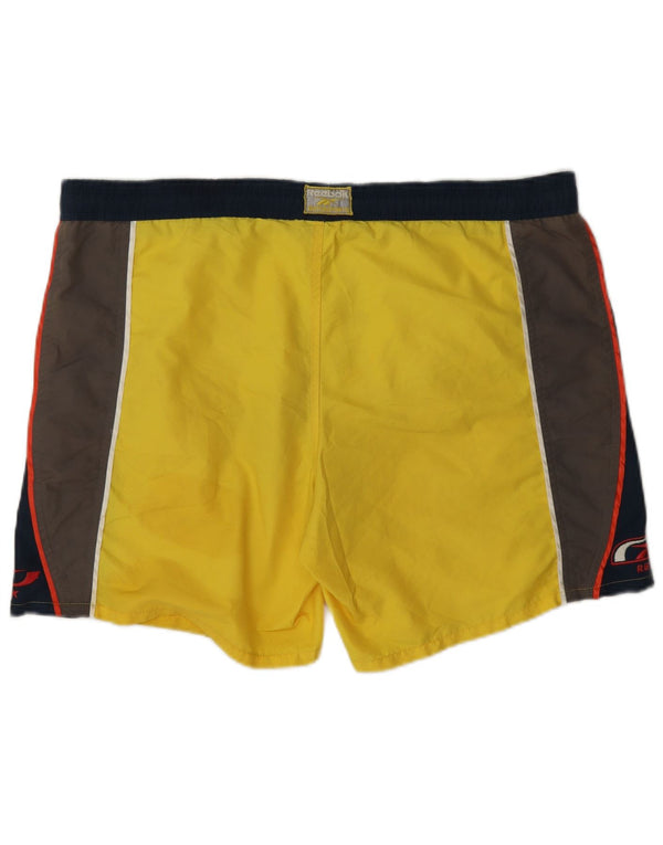 Pantaloncini sportivi Reebok da uomo grandi color giallo