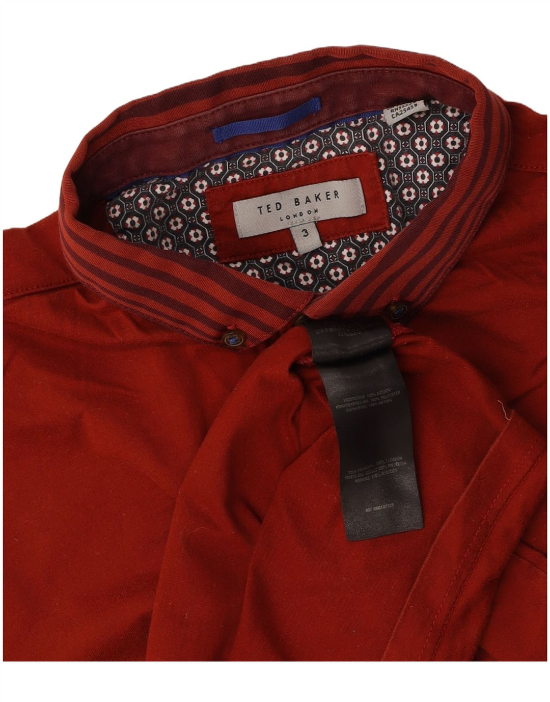 Polo da uomo TED BAKER taglia 3 media in cotone rosso
