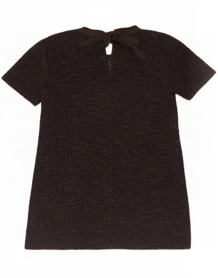 Abito basic da donna Zara UK 14 cotone medio nero screziato
