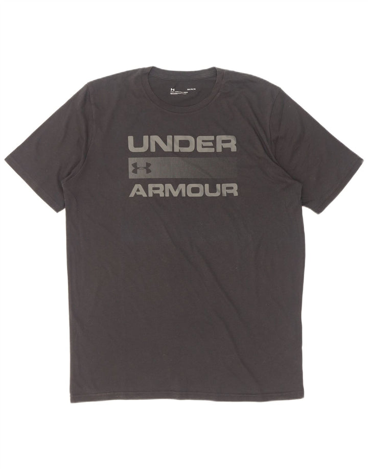 T-shirt grafica da uomo Under Armour Top grande in cotone nero