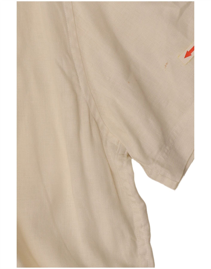 Camicia Timberland da uomo a maniche corte vestibilità regolare XL lino bianco sporco