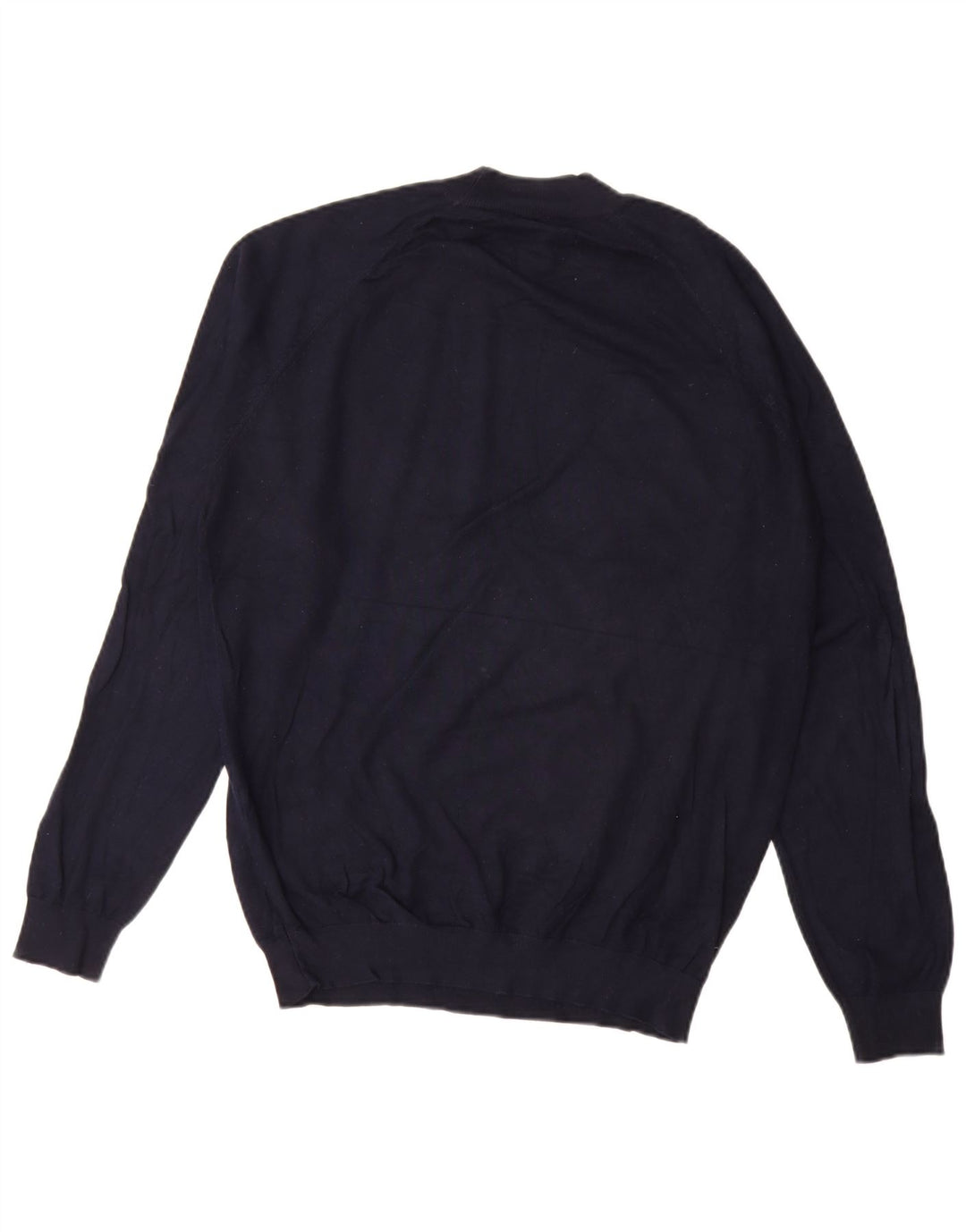 Maglione Zara da uomo girocollo in viscosa blu navy medio