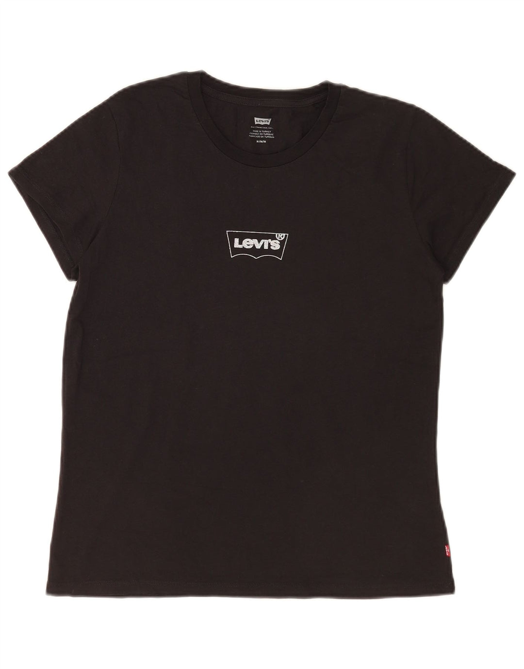 T-shirt grafica da donna Levi's Top UK 14 cotone nero medio