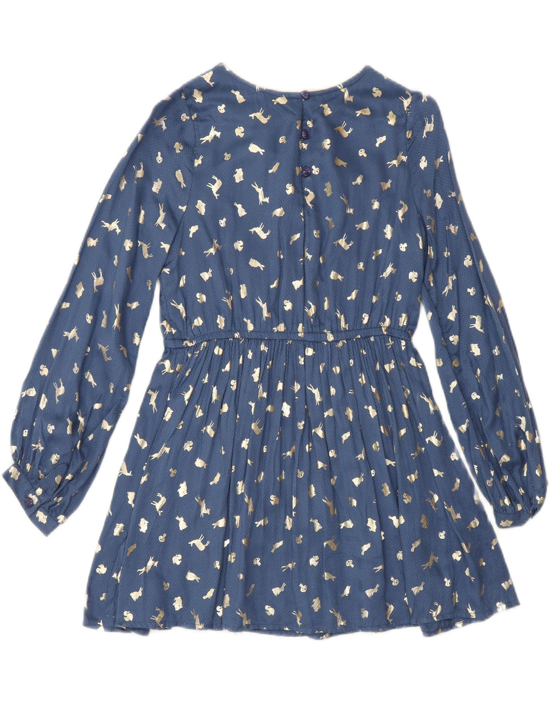 Abito a trapezio a maniche lunghe per ragazze Mossimo con motivo astratto 8-9 anni blu navy