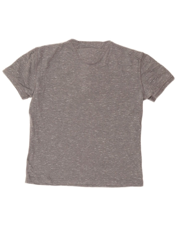 T-shirt da uomo Heritage Superdry Top grande in cotone chiazzato grigio