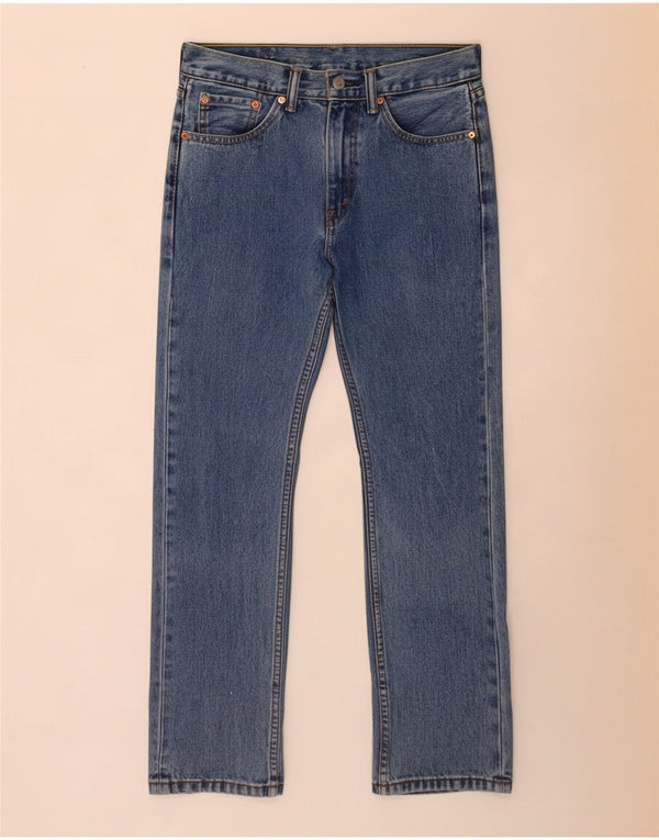 Levi's Mens 505 Straight Jeans W29 L30 Blue Cotton