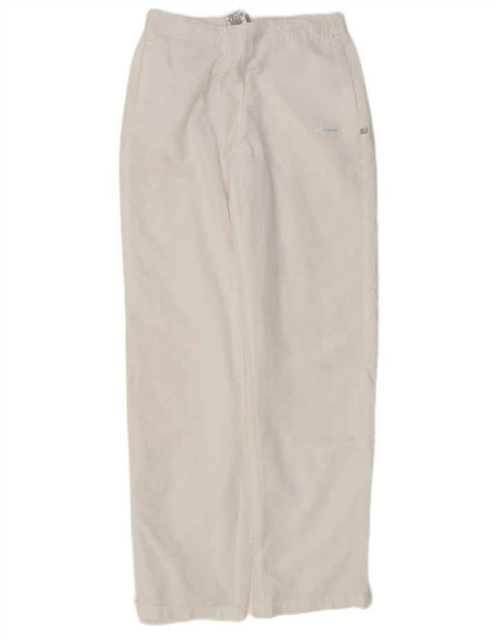 Pantaloni da tuta da donna Adidas UK 14 Large Bianco Poliestere