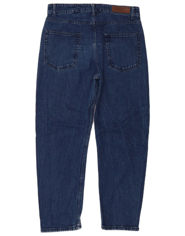 Jeans affusolati a vita alta da donna Benetton W31 L26 cotone blu