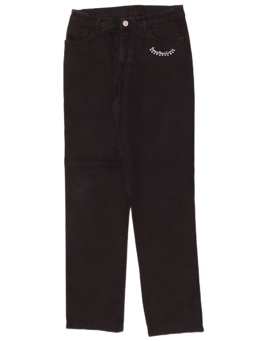 Jeans dritti da donna Bianca Maria Caselli W28 L31 Neri