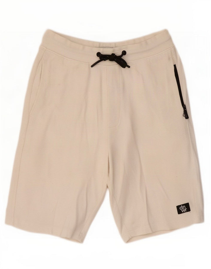 Pantaloncini sportivi da uomo Zara piccoli in cotone gessato bianco