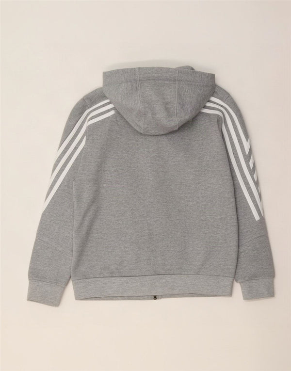 Adidas Felpa con cappuccio e zip per ragazze 13-14 anni Cotone grigio