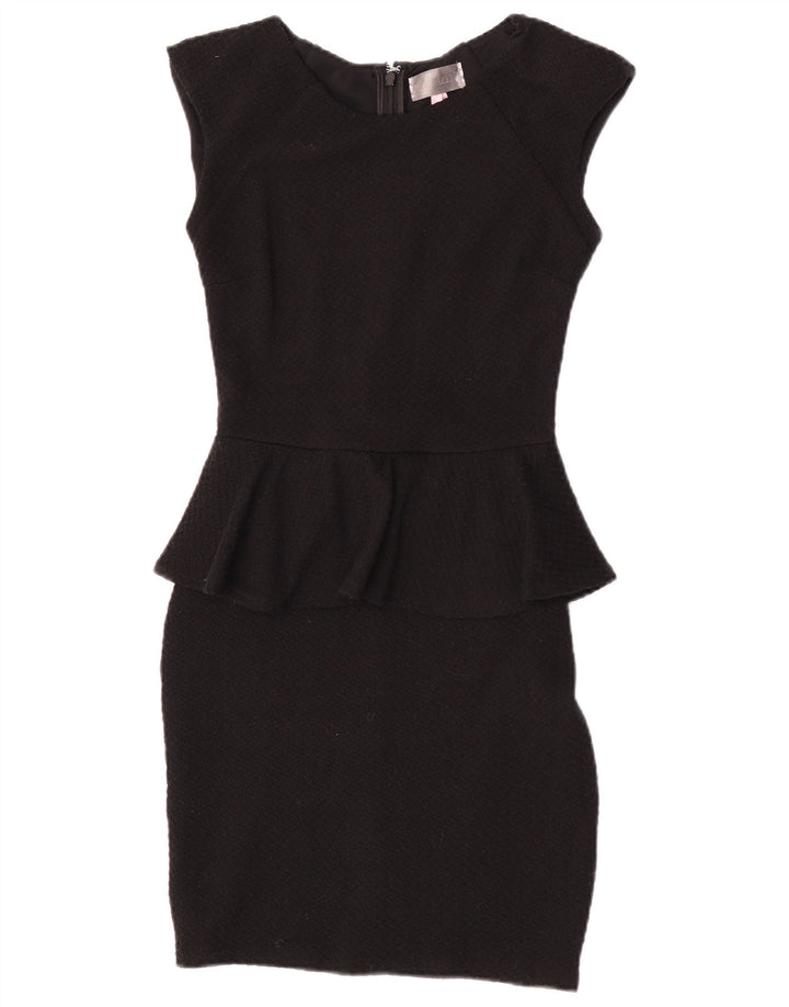 Abito peplo da donna Lipsy UK 8 piccolo poliestere nero