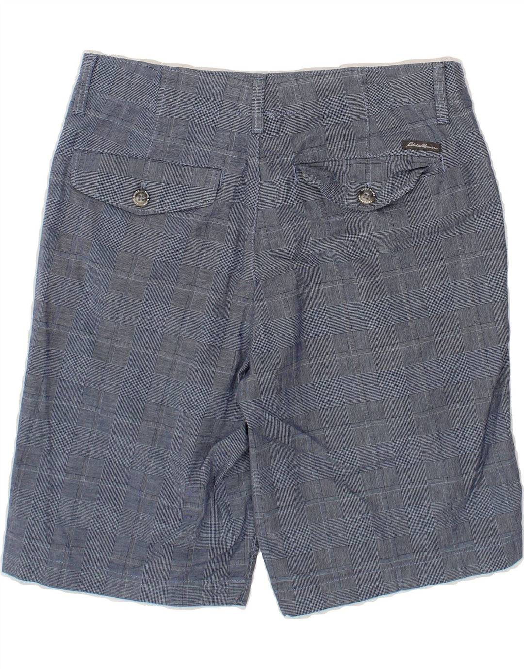 EDDIE BAUER Mens Chino Shorts W30 Medium Navy Blue Check Cotton Vintage Eddie Bauer and Second-Hand Eddie Bauer from Messina Hembry 