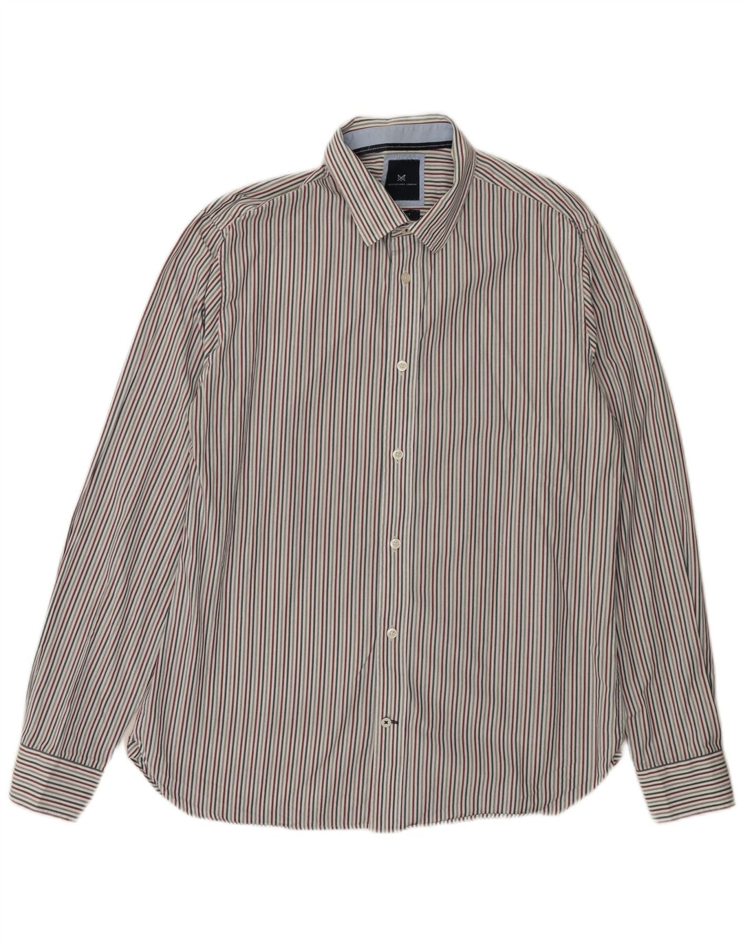 CREW CLOTHING Camicia da uomo slim fit grande in cotone gessato multicolore